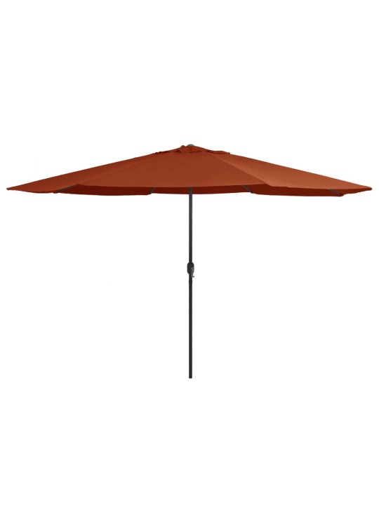 AIA PÄIKESEVARI METALLPOSTIGA 390 CM, TERRAKOTA