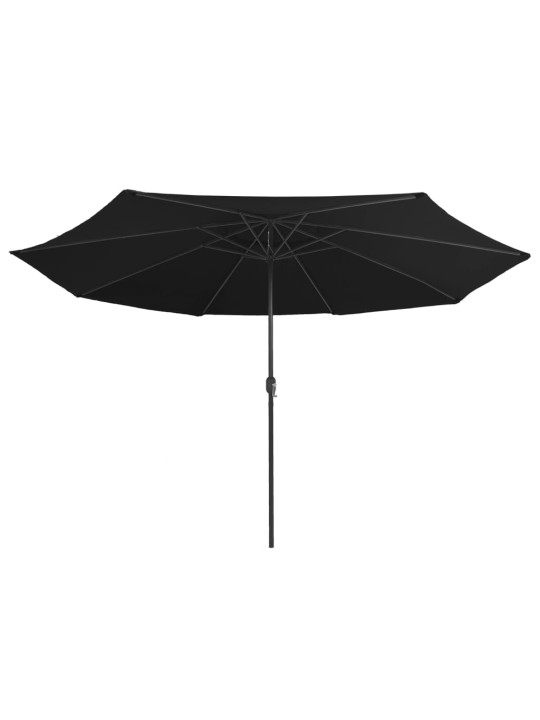 AIA PÄIKESEVARI METALLPOSTIGA 390 CM, MUST
