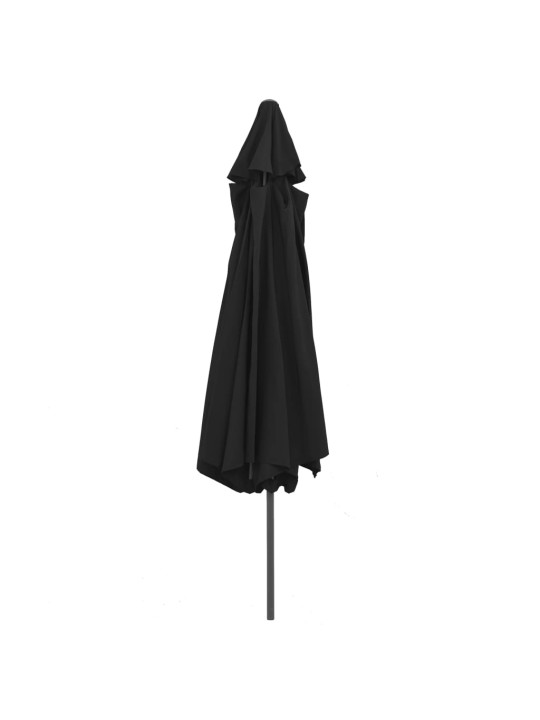AIA PÄIKESEVARI METALLPOSTIGA 390 CM, MUST