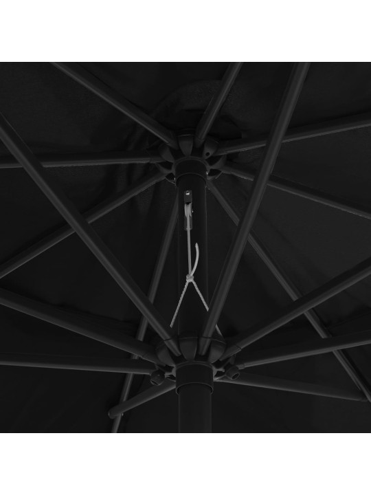 AIA PÄIKESEVARI METALLPOSTIGA 390 CM, MUST