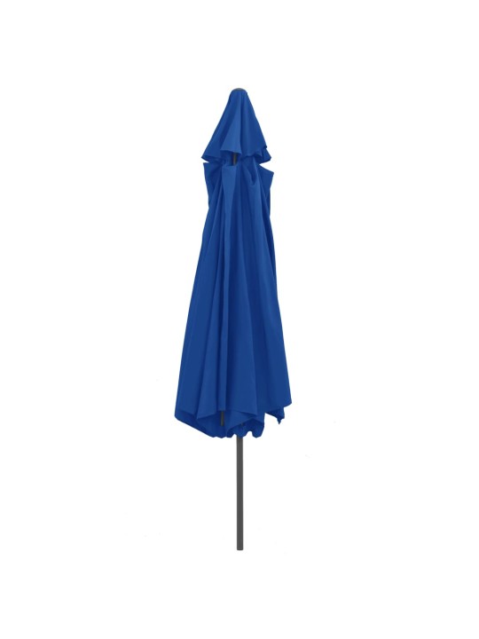 AIA PÄIKESEVARI METALLPOSTIGA 390 CM, TAEVASININE