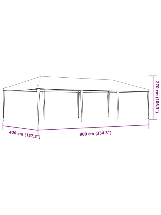 Peotelk 4 x 9 m, valge