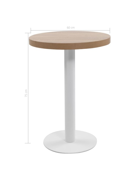 Bistroolaud, helepruun, 60 cm, mdf