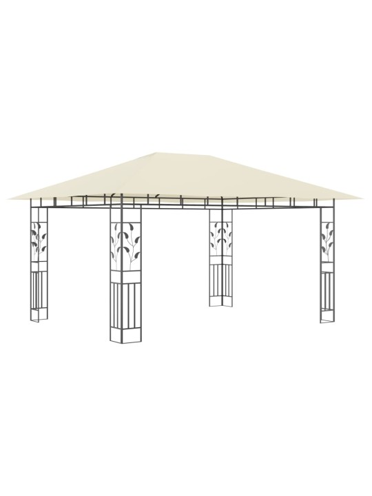 Varjualune sääsevõrguga, 4 x 3 x 2,73 m, kreemjas, 180 g/m²