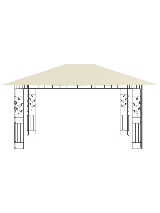 Varjualune sääsevõrguga, 4 x 3 x 2,73 m, kreemjas, 180 g/m²