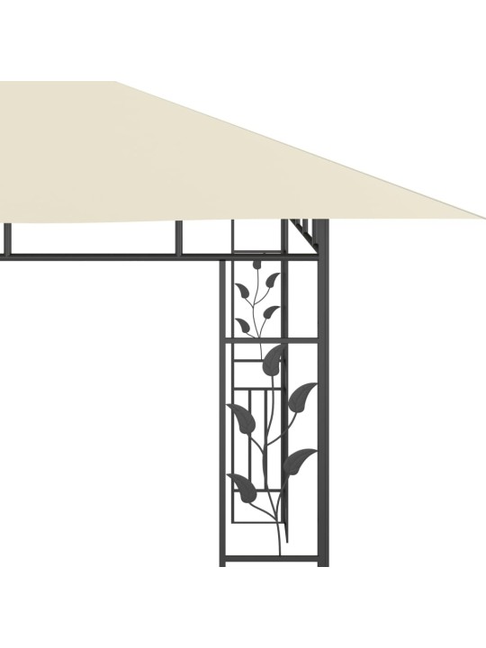 Varjualune sääsevõrguga, 4 x 3 x 2,73 m, kreemjas, 180 g/m²