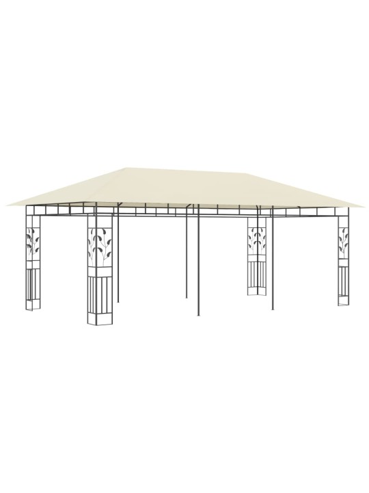 Varjualune sääsevõrguga, 6 x 3 x 2,73 m, kreemjas