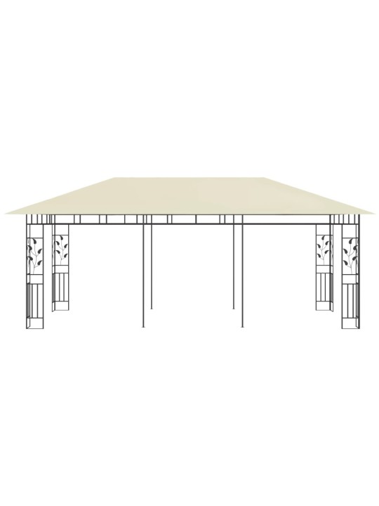 Varjualune sääsevõrguga, 6 x 3 x 2,73 m, kreemjas