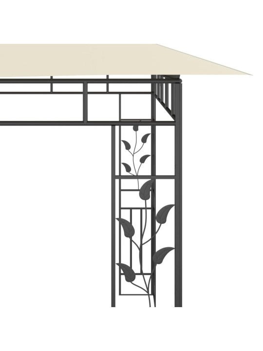 Varjualune sääsevõrguga, 6 x 3 x 2,73 m, kreemjas