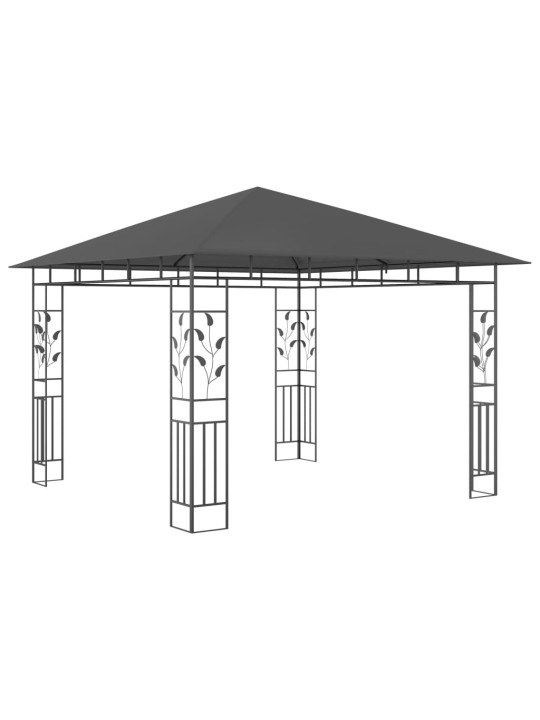 Varjualune sääsevõrguga, 3 x 3 x 2,73 m, antratsiit, 180 g/m²