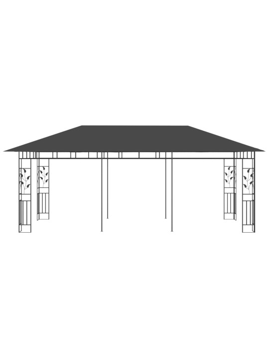 Varjualune sääsevõrguga, 6 x 3 x 2,73 m, antratsiithall