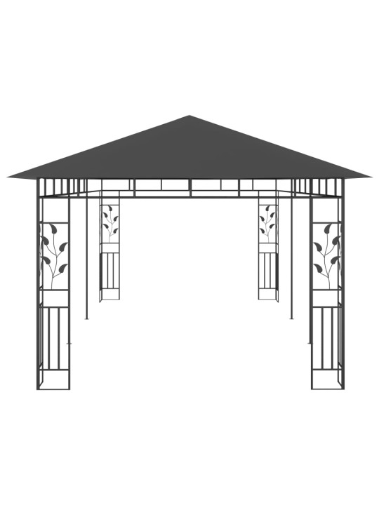 Varjualune sääsevõrguga, 6 x 3 x 2,73 m, antratsiithall