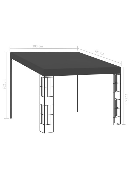 Seinale kinnitatav varjualune 3 x 3 m, antratsiithall, kangas