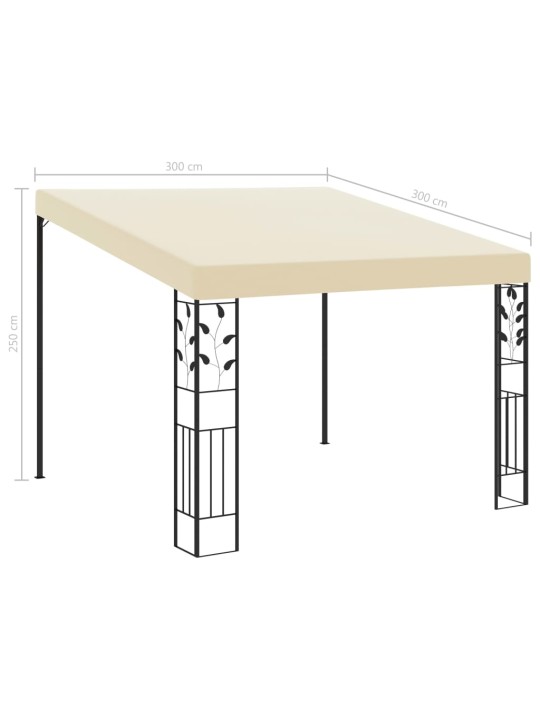 Seinale kinnitatav varjualune 3 x 3 x 2,5 m, kreemjas