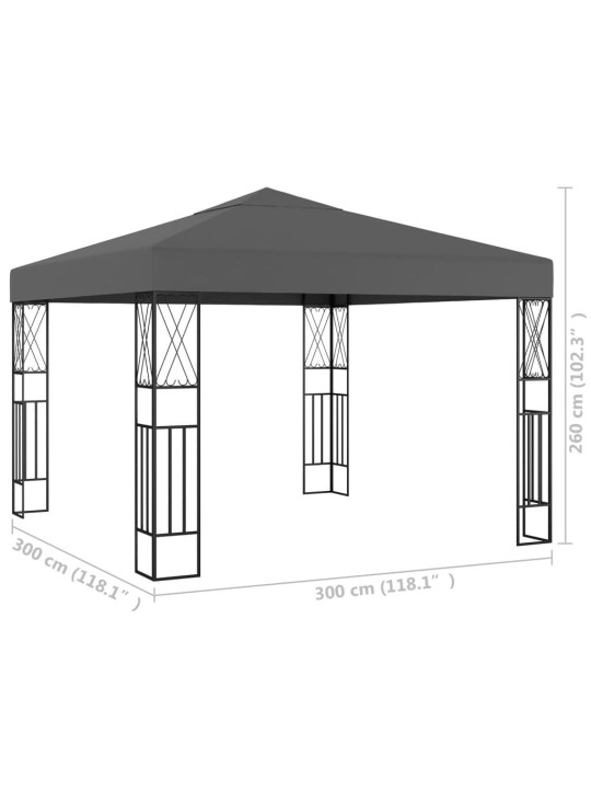 Varjualune 3 x 3 m, antratsiithall, kangas