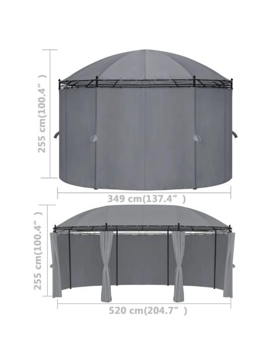 Kardinatega varikatus, 520x349x255 cm antratsiithall