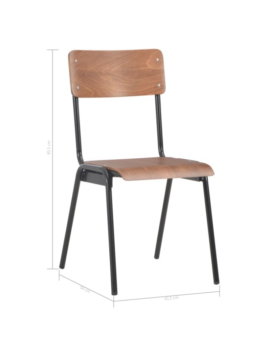 Söögitoolid 6 tk, pruun vineer