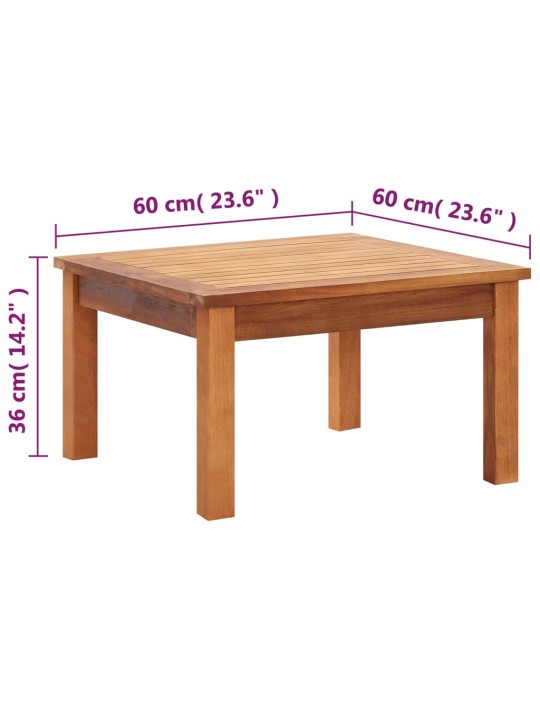 Aia kohvilaud, 60 x 60 x 36 cm, toekas akaatsiapuit