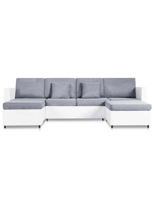 4-kohaline lahtikäiv diivanvoodi, kunstnahast, valge