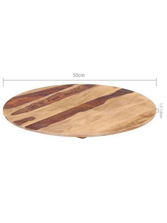 Lauaplaat tugevast india roosipuust, ümmargune, 15–16 mm 50 cm