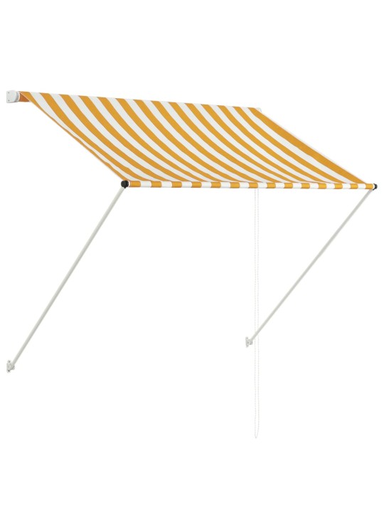 Kokkupandav varikatus, 100 x 150 cm, kollane ja valge