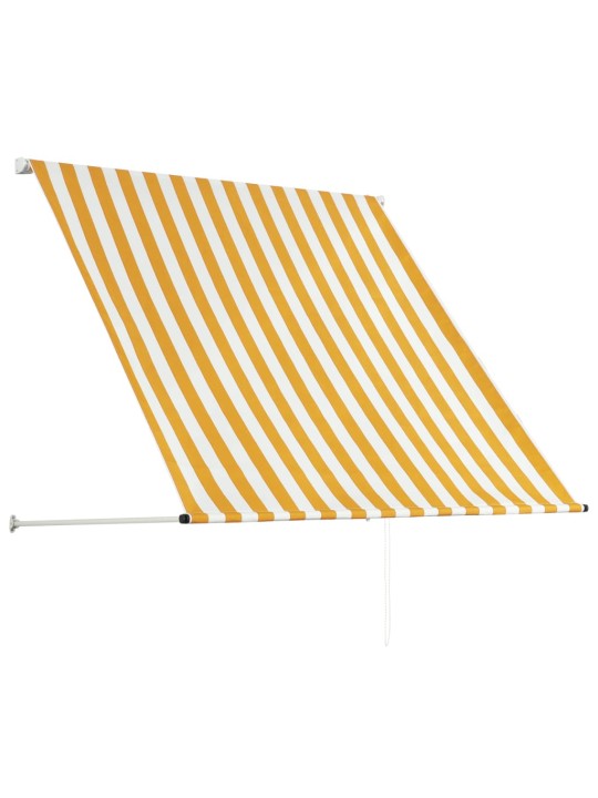 Kokkupandav varikatus, 100 x 150 cm, kollane ja valge