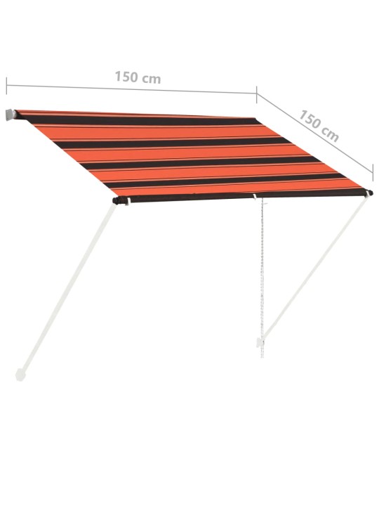 SISSETÕMMATAV VARIKATUS, 150 X 150 CM, ORANŽ JA PRUUN