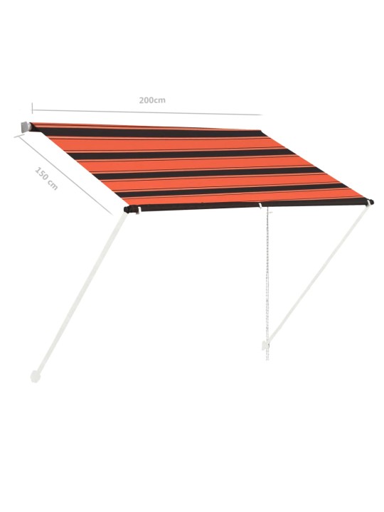 SISSETÕMMATAV VARIKATUS, 200 X 150 CM, ORANŽ JA PRUUN