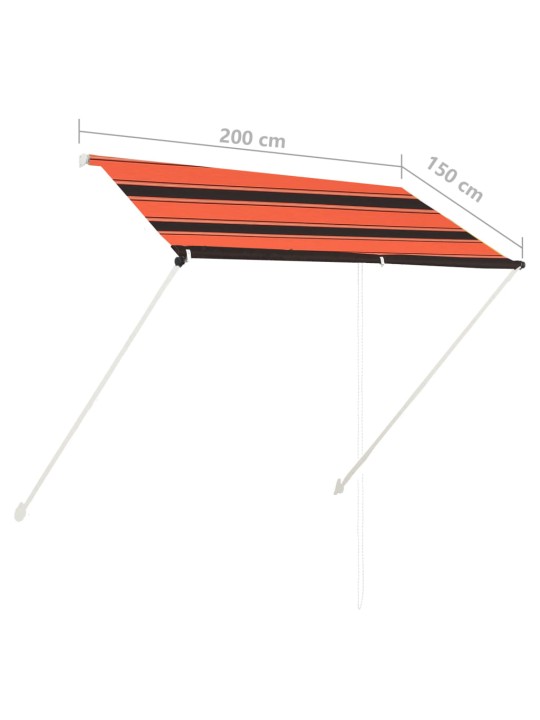 SISSETÕMMATAV VARIKATUS, 200 X 150 CM, ORANŽ JA PRUUN