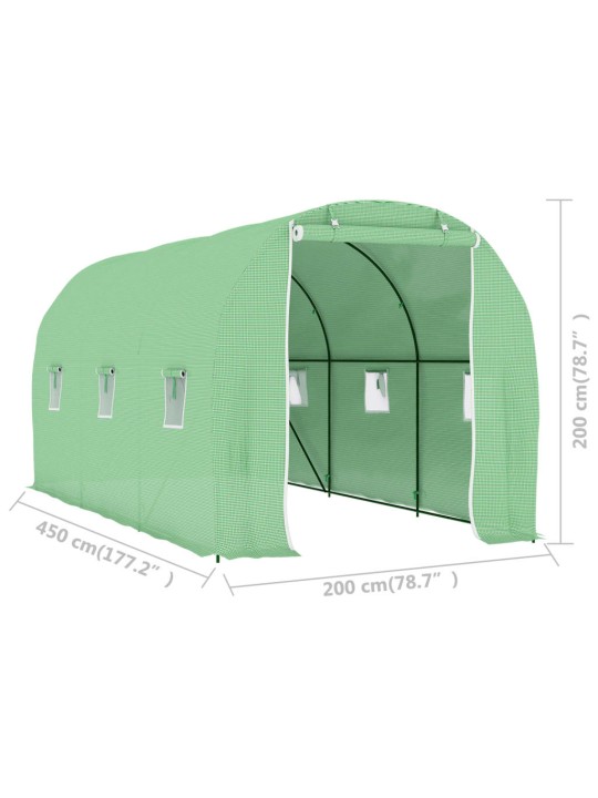 Kasvuhoone 9 m² 4,5 x 2 x 2 m