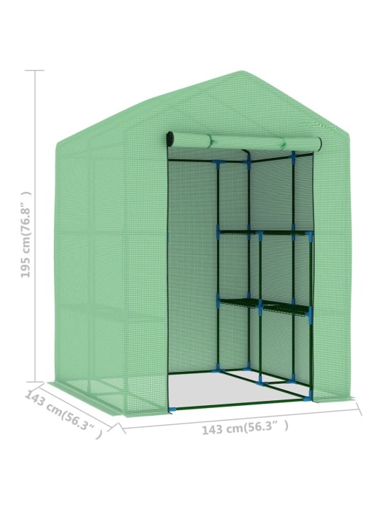 Kasvuhoone riiulitega, 143 x 143 x 195 cm