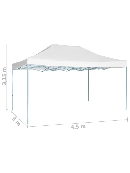 Kokkupandav peotelk 3 x 4,5 m, valge