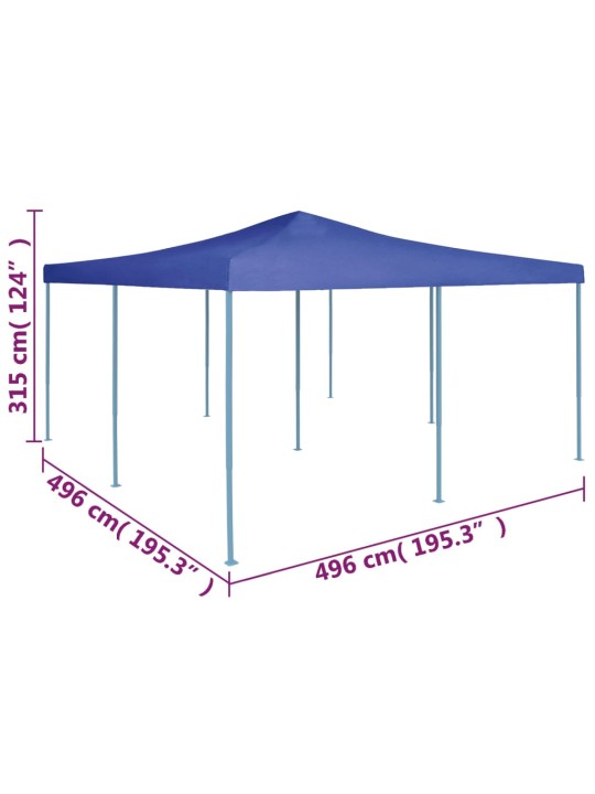 Kokkupandav varikatus 5 x 5 m, sinine