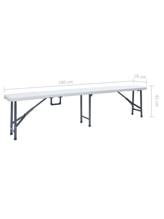 KOKKUPANDAVAD AIAPINGID, 2 TK, 180 CM, HDPE, VALGE