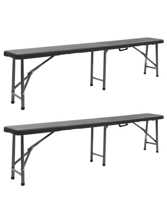 KOKKUPANDAVAD AIAPINGID, 2 TK, 180 CM, HDPE, MUST