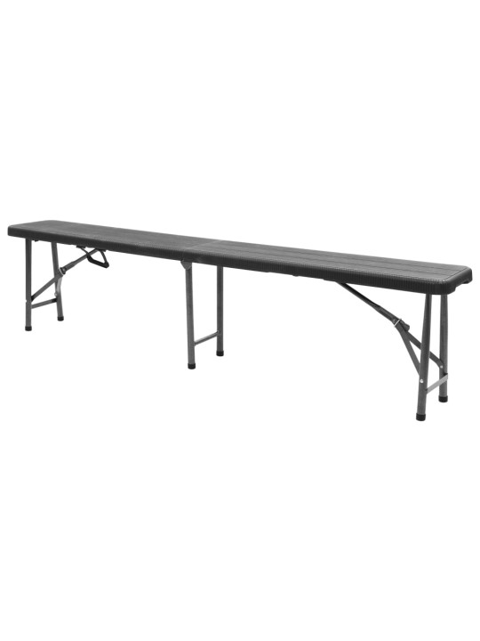KOKKUPANDAVAD AIAPINGID, 2 TK, 180 CM, HDPE, MUST