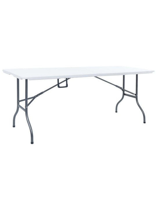 KOKKUPANDAV AIALAUD 2 PINGIGA 180 CM, TERAS JA HDPE, VALGE