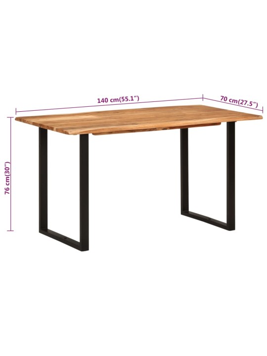 Söögilaud, 140 x 70 x 76  cm, akaatsiapuit