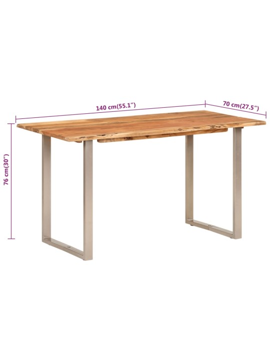 Söögilaud, 140 x 70 x 76  cm, akaatsiapuit