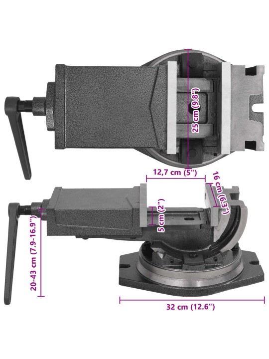 Kaheteljelised kallutatavad kruustangid, 160 mm