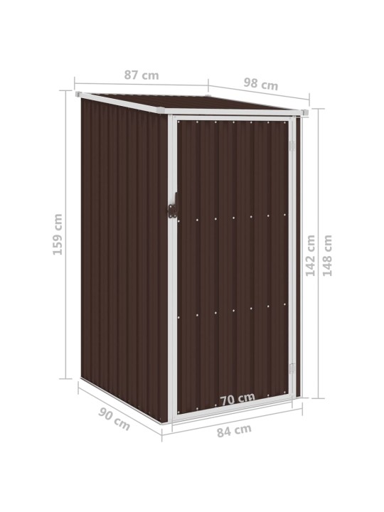 Aiakuur, pruun, 87 x 98 x 159 cm, tsingitud teras