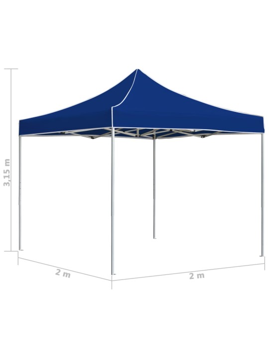 Kokkupandav peotelk, alumiinium, 2 x 2 m sinine