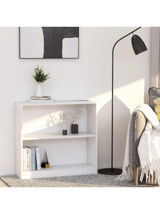 RAAMATURIIUL VALGE 80X24X75 CM ENGINEERED WOOD