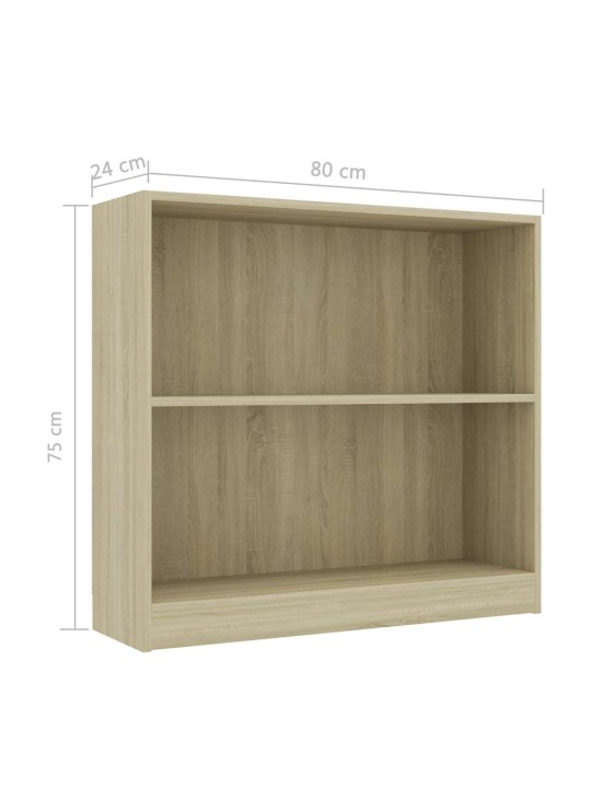 RAAMATURIIUL SONOMA TAMM 80X24X75 CM ENGINEERED WOOD