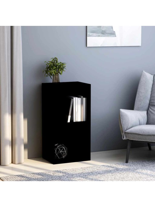 RAAMATURIIUL MUST 40X30X76,5 CM ENGINEERED WOOD