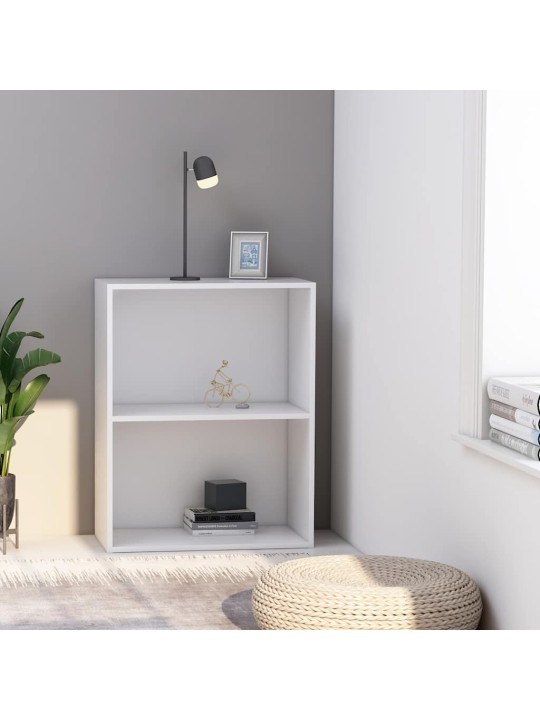RAAMATURIIUL VALGE 60X30X76,5 CM ENGINEERED WOOD