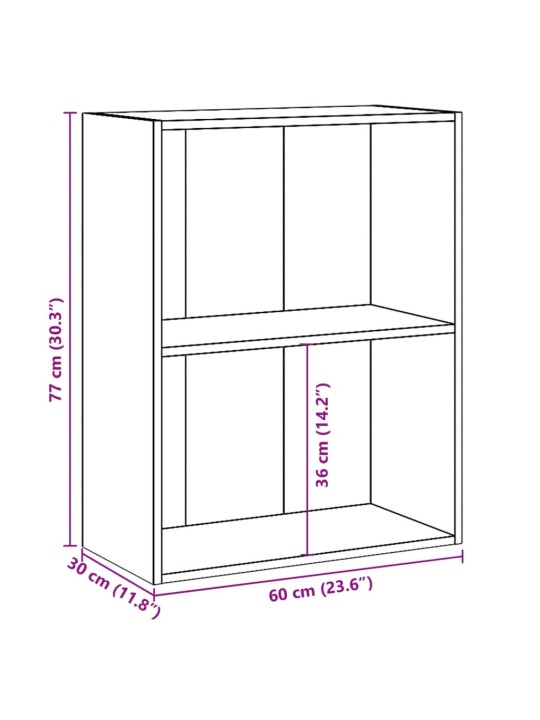 2-korruseline raamaturiiul betoonhall 60x30x76,5 puitlaastplaat