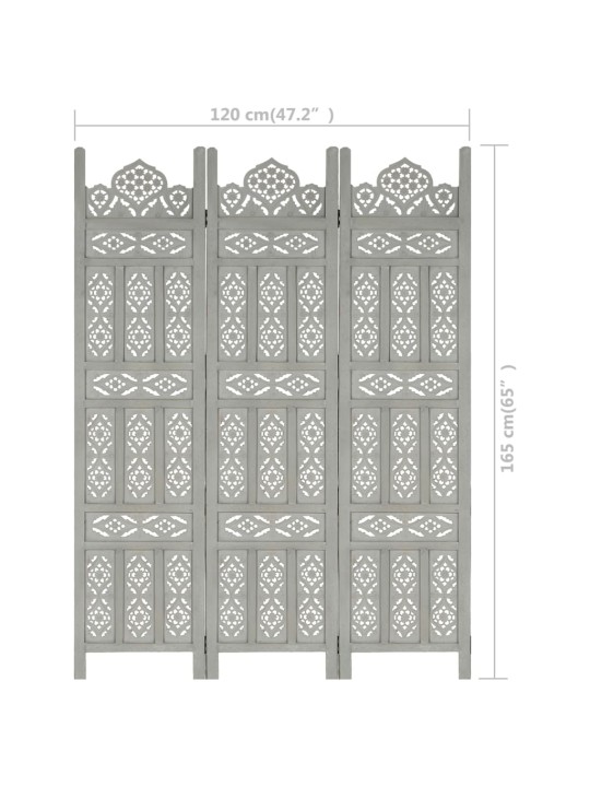 3 paneeliga sirm, hall, 120 x 165 cm, toekas mangopuit