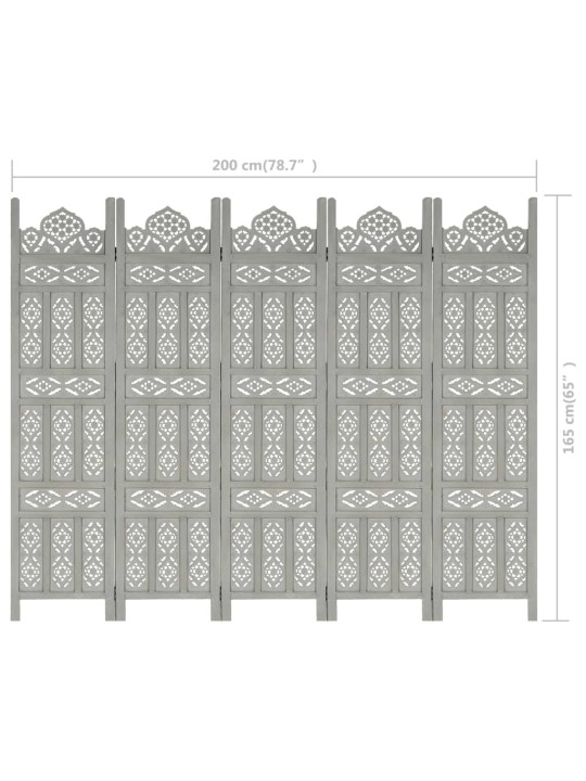 5 paneeliga sirm, hall, 200 x 165 cm, toekas mangopuit