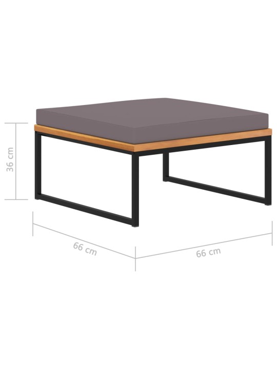 Jalatugi istmepadjaga, 66 x 66 x 36 cm, akaatsiapuit, tumehall